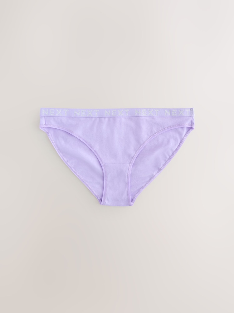 Pastel High Leg Logo Knickers 4 Pack - Image 4 of 7