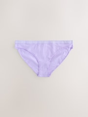 Pastel High Leg Cotton Logo Knickers 4 Pack - Image 8 of 11