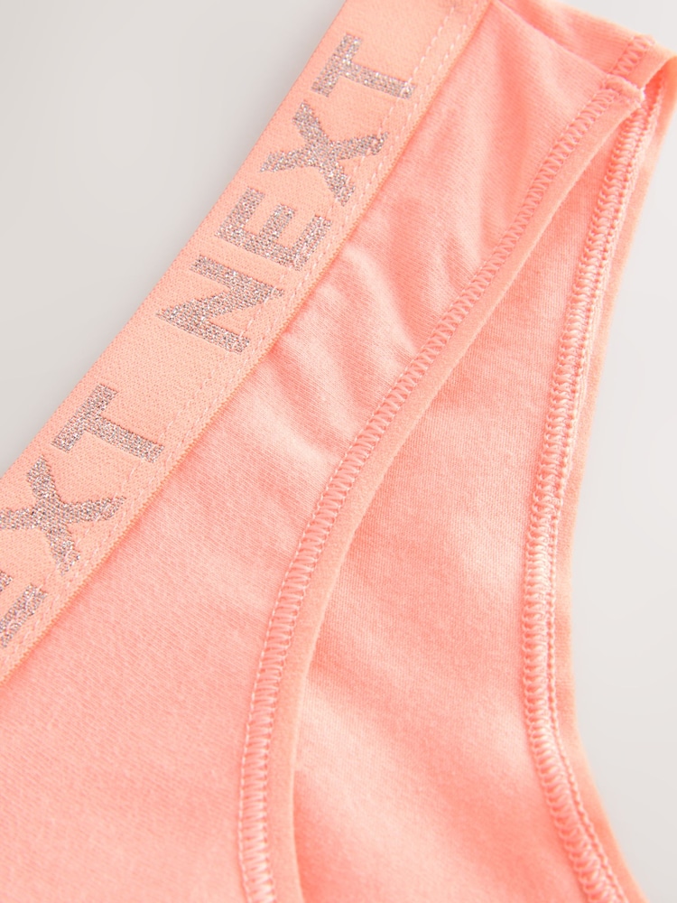 Pastel Tones Thong Logo Knickers 4 Pack - Image 10 of 10