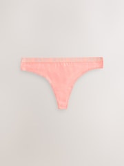 Pastel Tones Thong Logo Knickers 4 Pack - Image 6 of 10