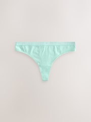 Pastel Tones Thong Logo Knickers 4 Pack - Image 7 of 10