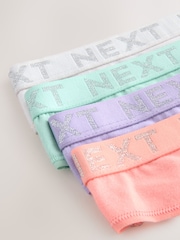 Pastel Tones Thong Logo Knickers 4 Pack - Image 9 of 10