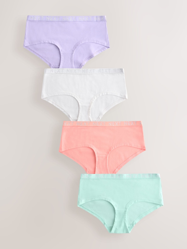 Pastel Short Logo Knickers 4 Pack - Image 4 of 10