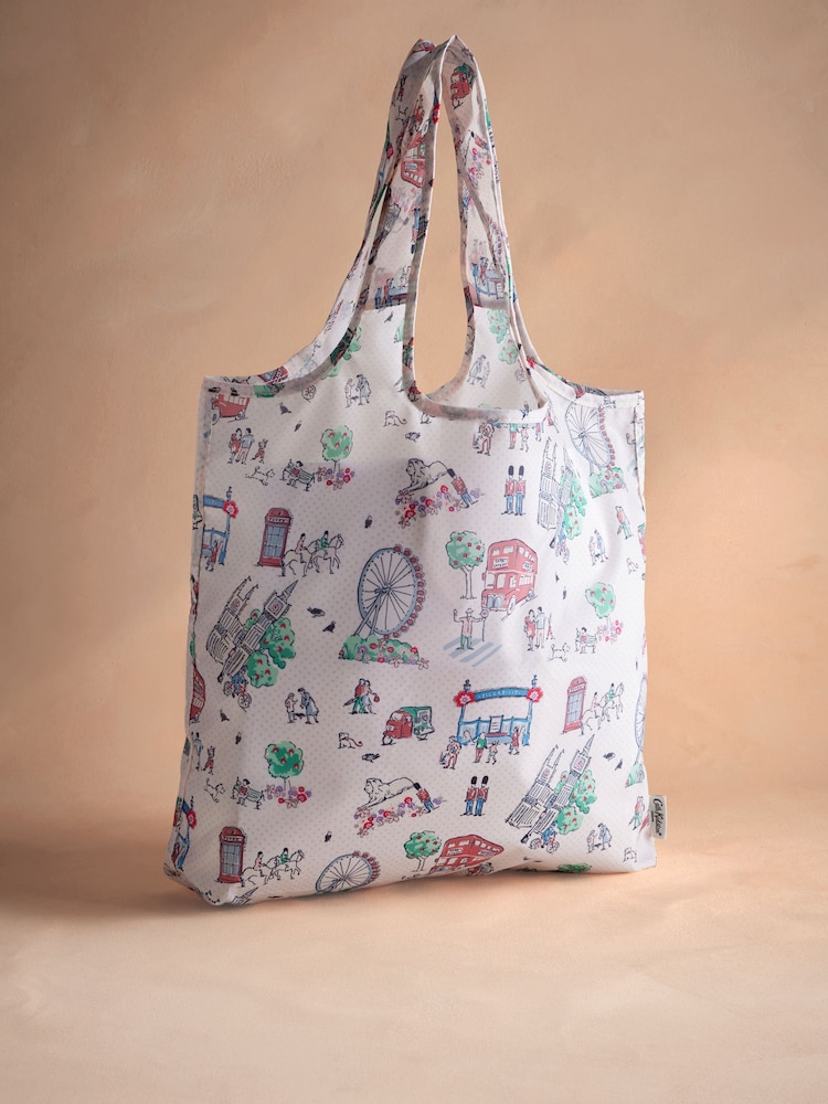 Cath Kidston Ecru Lovely London Foldaway Shopper Bag - Image 1 of 4