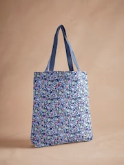 Cath Kidston Navy Ditsy Ripstop Foldaway Tote Bag - Image 1 of 3