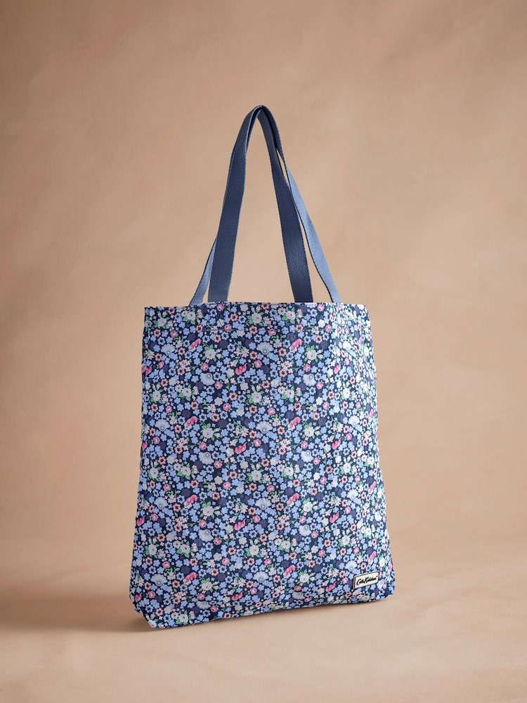 Cath Kidston Navy Ditsy Ripstop Foldaway Tote Bag - Image 1 of 3