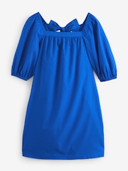 Cobalt Blue Combo Tie Beach 100% Cotton Dress - Image 1 of 3