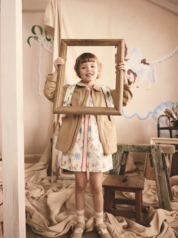 Cath Kidston Cream Donkeys Kids Large Backpack - Image 3 of 10