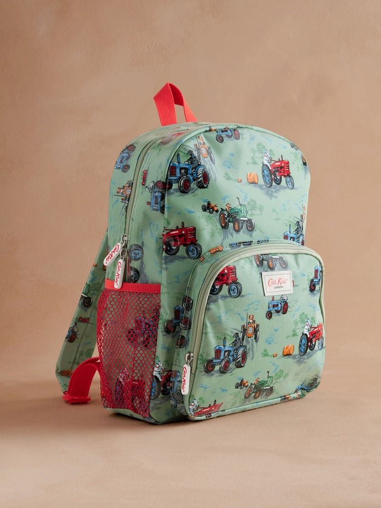 Cath Kidston Green Tractors Large Backpack - Image 1 of 3