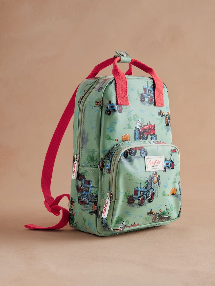 Cath Kidston Green Tractors Medium Backpack - Image 1 of 3