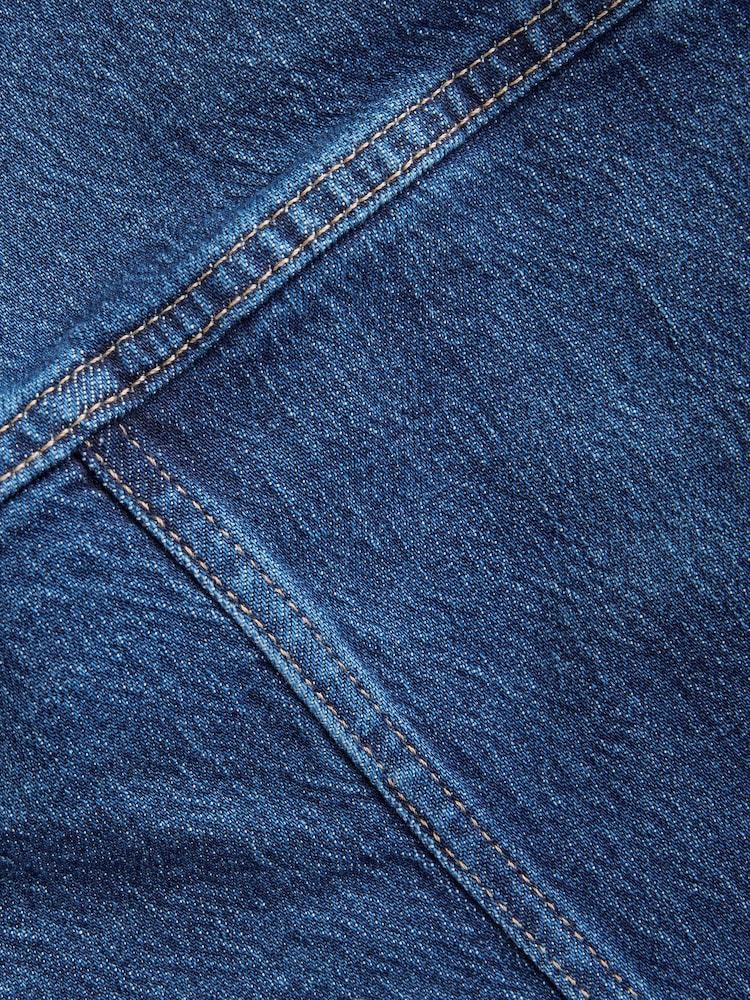 bleu foncé - Veste en jean ajustée à buste fuller - Image 10 de 10