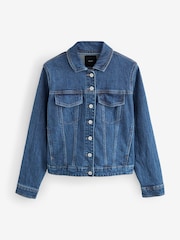 bleu foncé - Veste en jean ajustée à buste fuller - Image 6 de 10