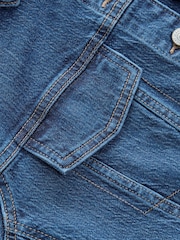 bleu foncé - Veste en jean ajustée à buste fuller - Image 8 de 10