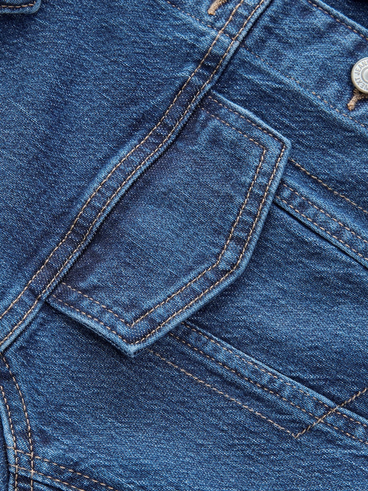 Donkerblauw - Fuller Bust Fitted Denim Jacket - Image 8 of 10