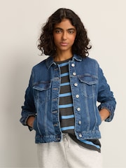 bleu foncé - Jean Veste ajustées - Image 1 of 9