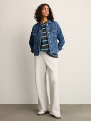 bleu foncé - Jean Veste ajustées - Image 2 of 9