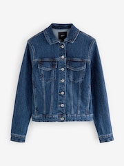 bleu foncé - Jean Veste ajustées - Image 6 of 9