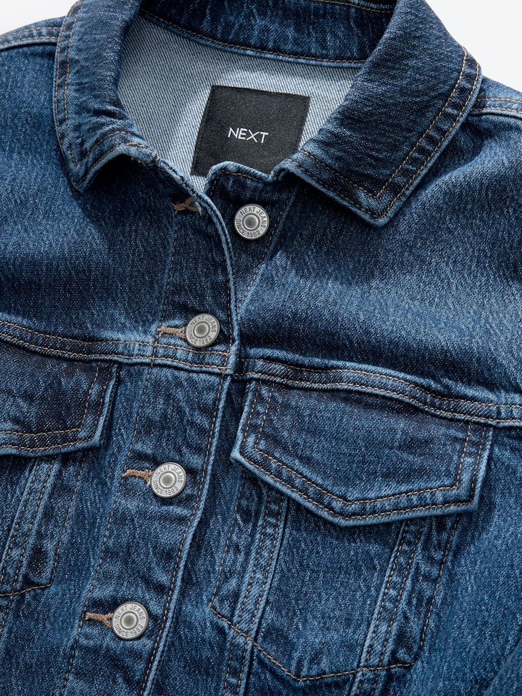 bleu foncé - Jean Veste ajustées - Image 7 of 9
