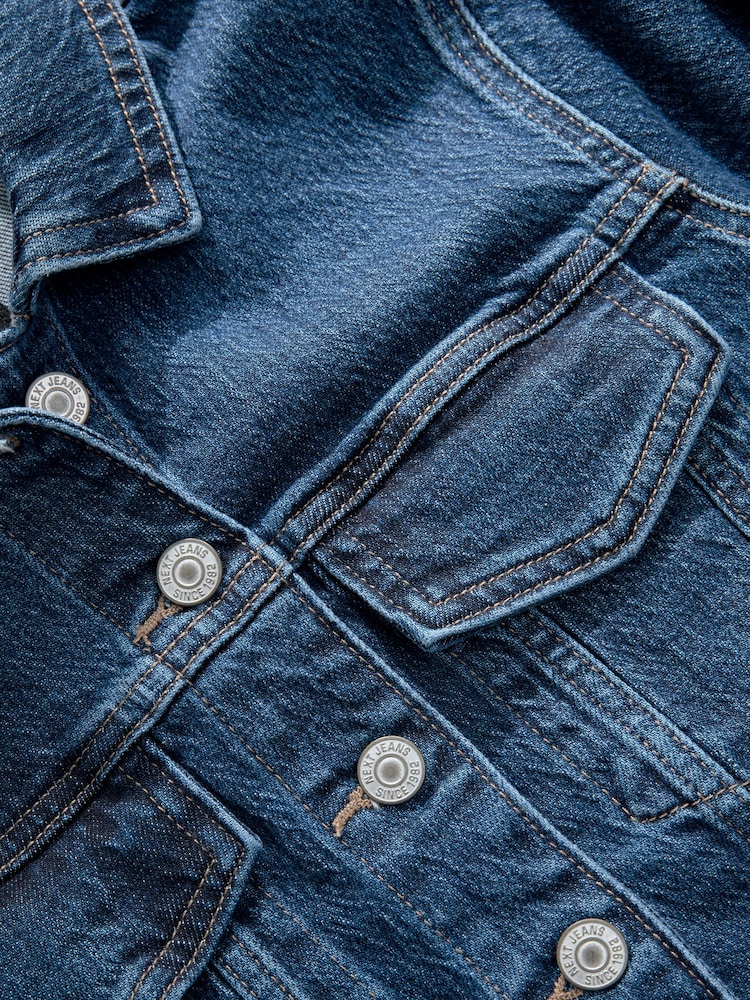bleu foncé - Jean Veste ajustées - Image 8 of 9