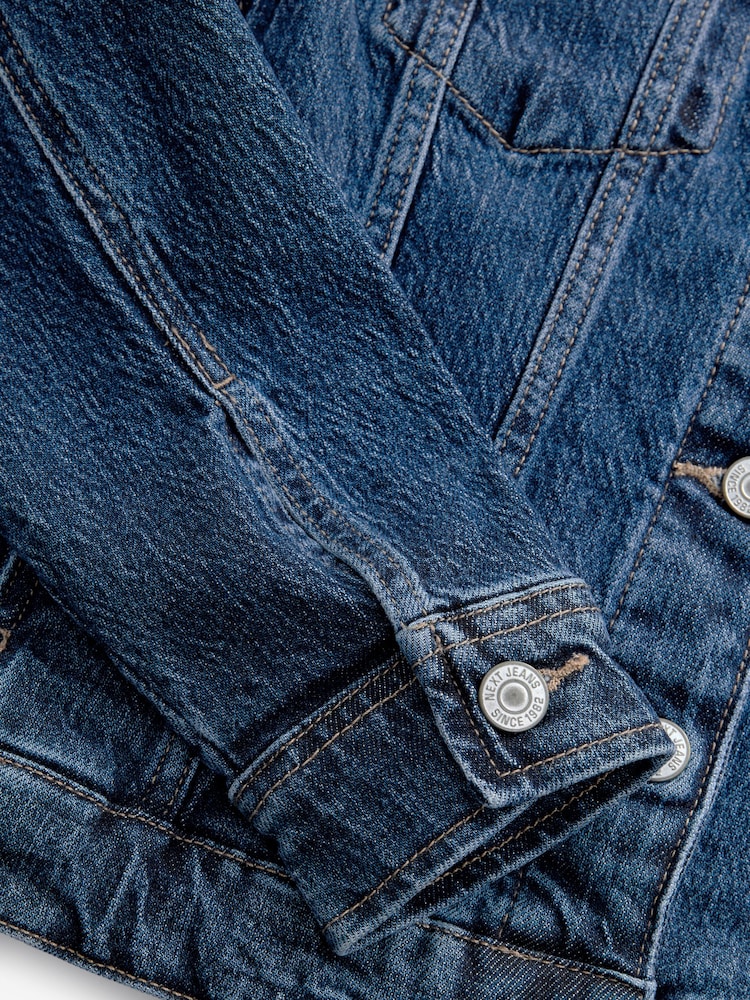 bleu foncé - Jean Veste ajustées - Image 9 of 9