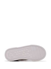 Clarks Silver Wide Fit (G) Kids Foxing Canvas Trainers - Image 7 of 7