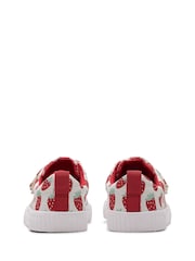 Clarks Strawberry Standard Fit (F) Kids Foxing Canvas Trainers - Image 6 of 7