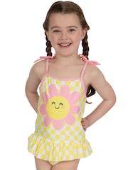 Harry Bear Yellow Flower Pattern Swimsuit With Bows - Image 1 of 9