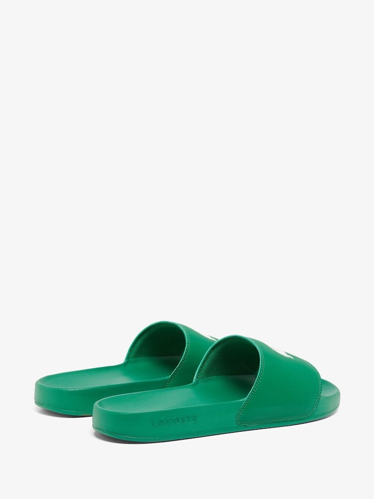Lacoste Green/White Serve Sliders - Image 4 of 6