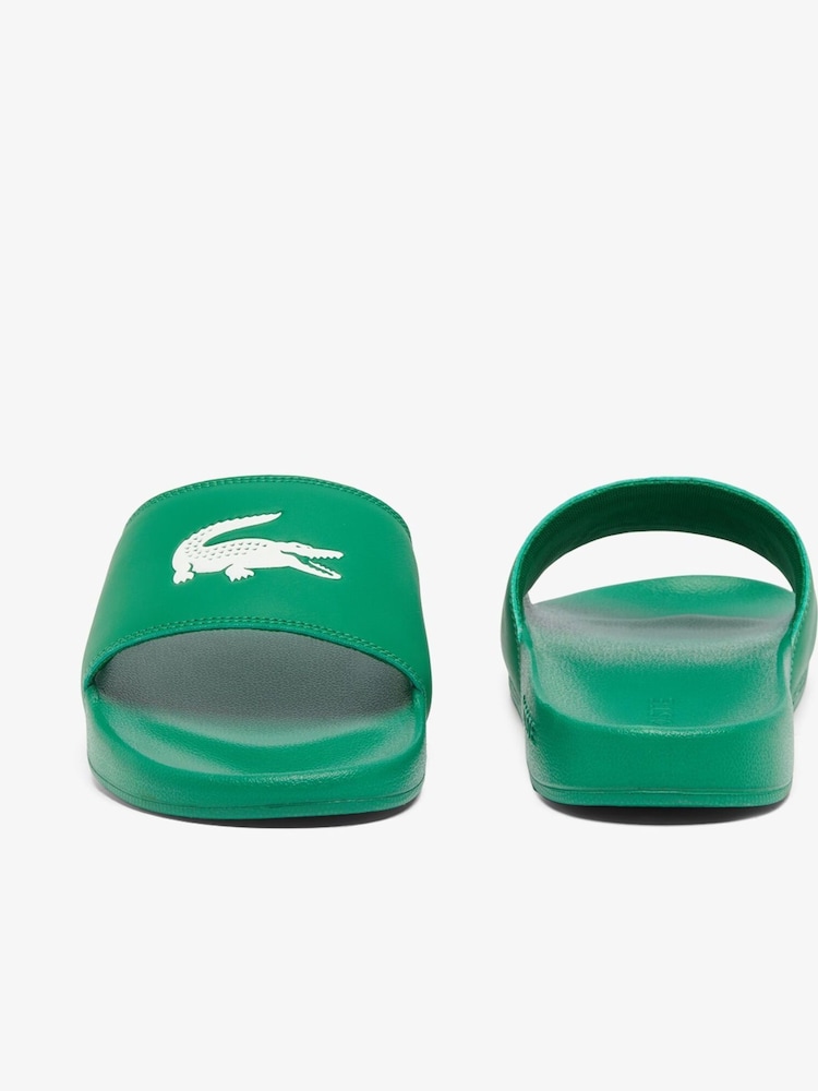 Lacoste Green/White Serve Sliders - Image 5 of 6