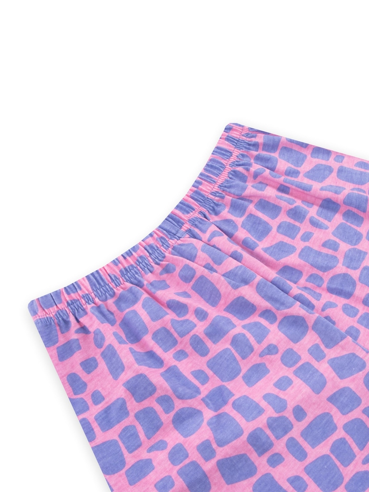 Harry Bear Pink Animal Print Pattern Short 100% Cotton Pyjamas - Image 4 of 4