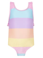 Harry Bear Pink Stripe Pattern Swimsuit With Frills - Image 1 of 4