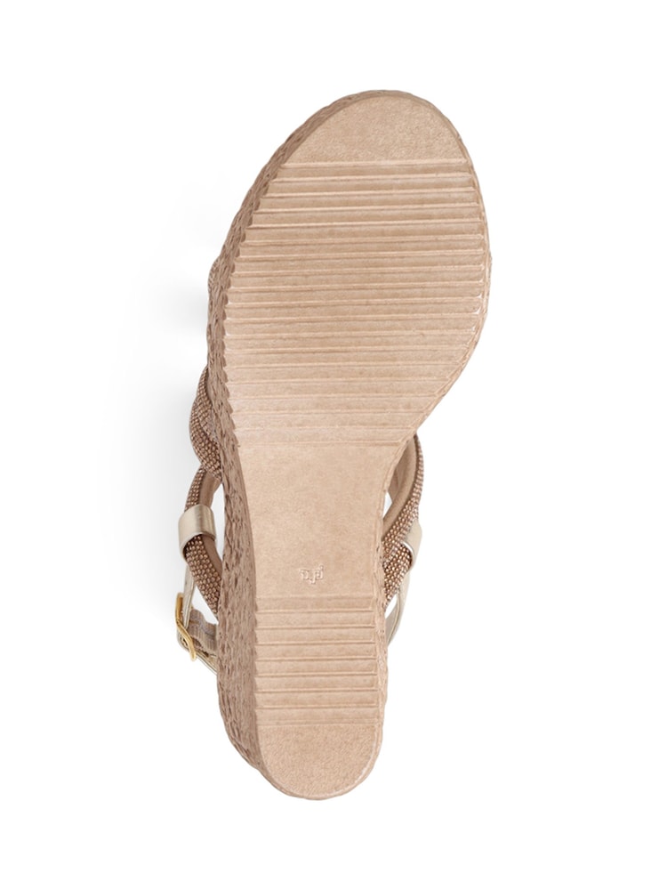 Pavers Brown Embellished Platform Espadrilles - Image 5 of 5