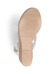 Pavers Silver Embellished Platform Espadrilles - Image 5 of 5