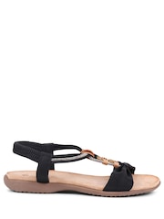 Pavers Black Slip-On Sandals - Image 1 of 5