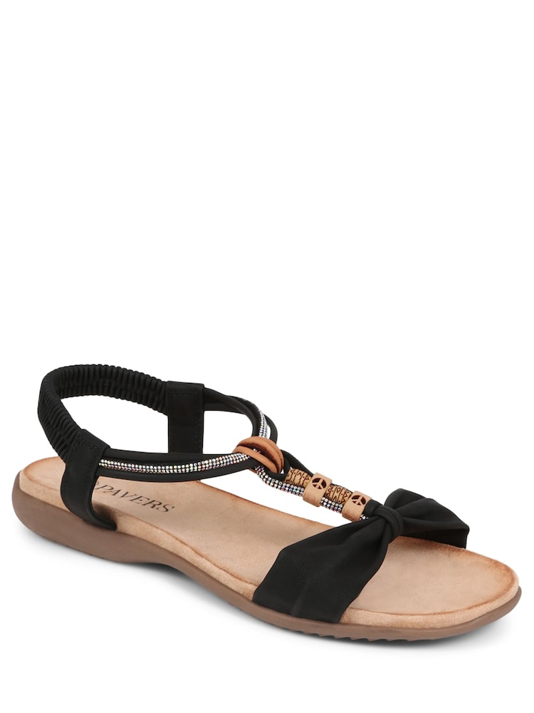 Pavers Black Slip-On Sandals - Image 2 of 5