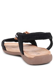 Pavers Black Slip-On Sandals - Image 3 of 5
