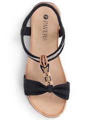 Pavers Black Slip-On Sandals - Image 4 of 5