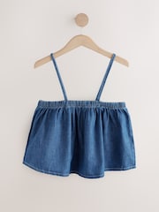 Blue Denim Denim Strappy Top - Image 1 of 3