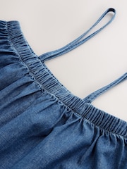 Blue Denim Denim Strappy Top - Image 2 of 3