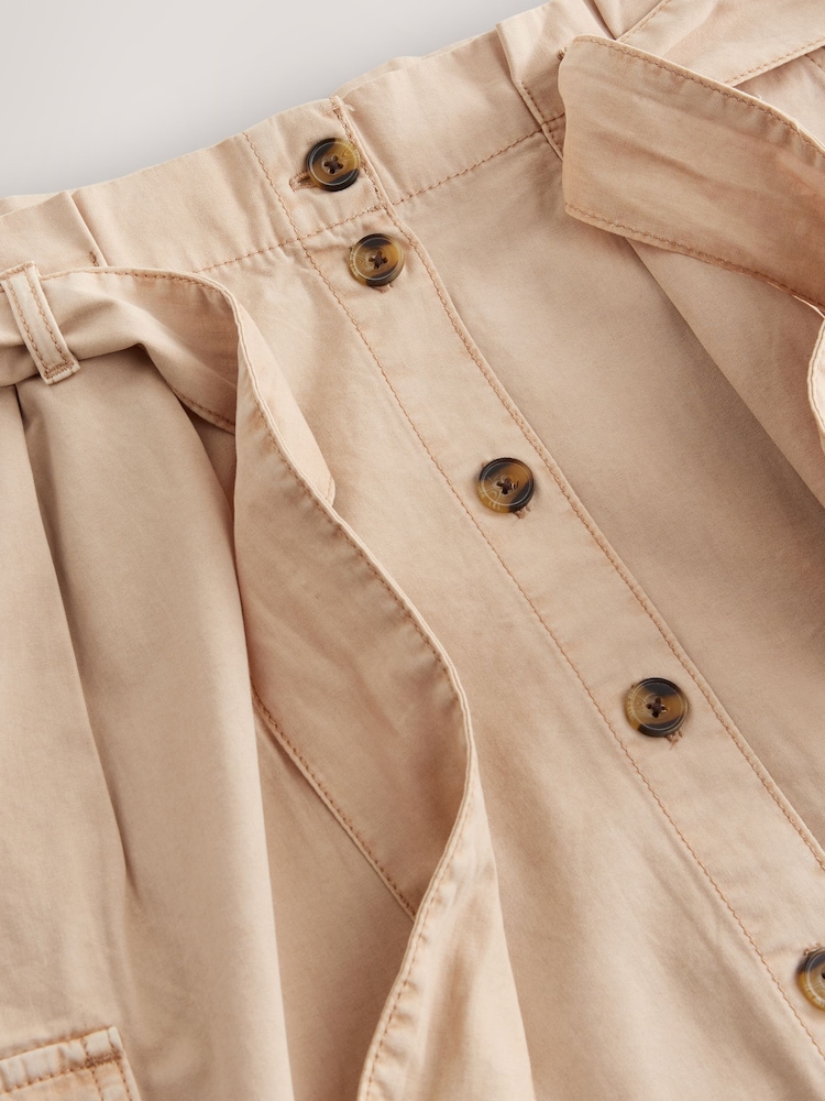 Stone Pocket Bag 100% Cotton Cargo Skirt - Image 4 of 4
