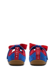 Clarks Blue Wide Fit (G) Print Roal Dahl Pre-Walker Bow Toddler Shoes - Image 5 of 7