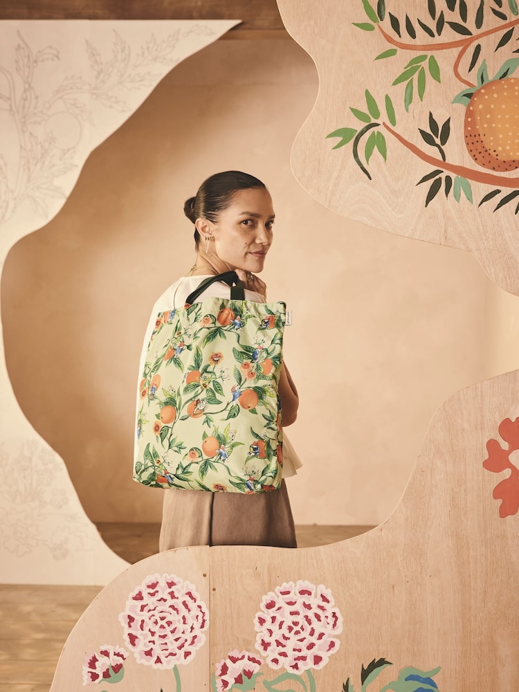 Cath Kidston Green Orange Paddington Foldaway Tote Bag - Image 1 of 9 Cath Kidston Green Orange Paddington Foldaway Tote Bag - Image 1 of 9
