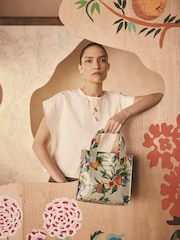 Cath Kidston Green Oranges Paddington Check Small Book Bag - Image 1 of 6