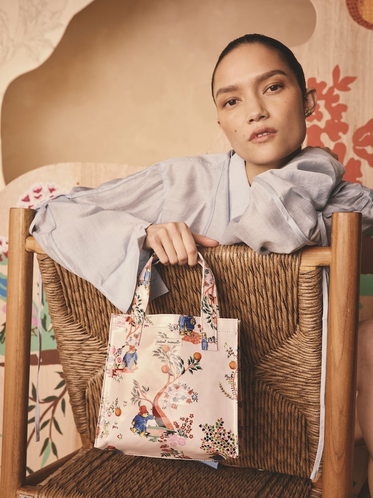 Cath Kidston Pink Oranges Paddington Check Small Book Bag - Image 1 of 7