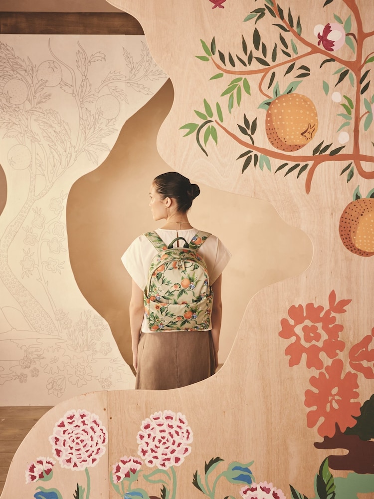 Cath Kidston Green Oranges Paddington Compact Backpack - Image 2 of 6