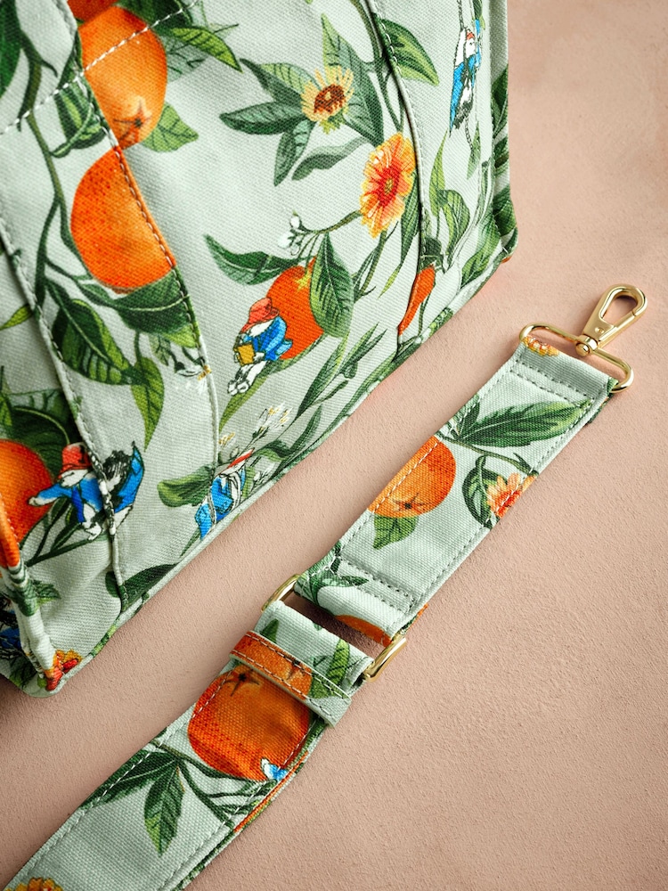 Cath Kidston Green Oranges 100% Cotton  Paddington Mini Bonded Tote - Image 6 of 7