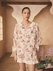 Cath Kidston Pink Paddington Frill Short Set Pyjamas - Image 2 of 11