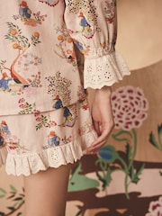 Cath Kidston Pink Paddington Frill Short Set Pyjamas - Image 6 of 11
