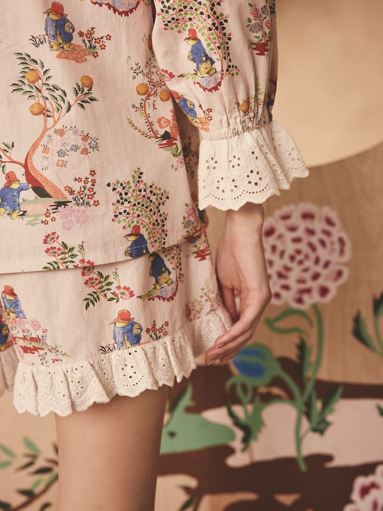 Cath Kidston Pink Paddington Frill Short Set Pyjamas - Image 6 of 11