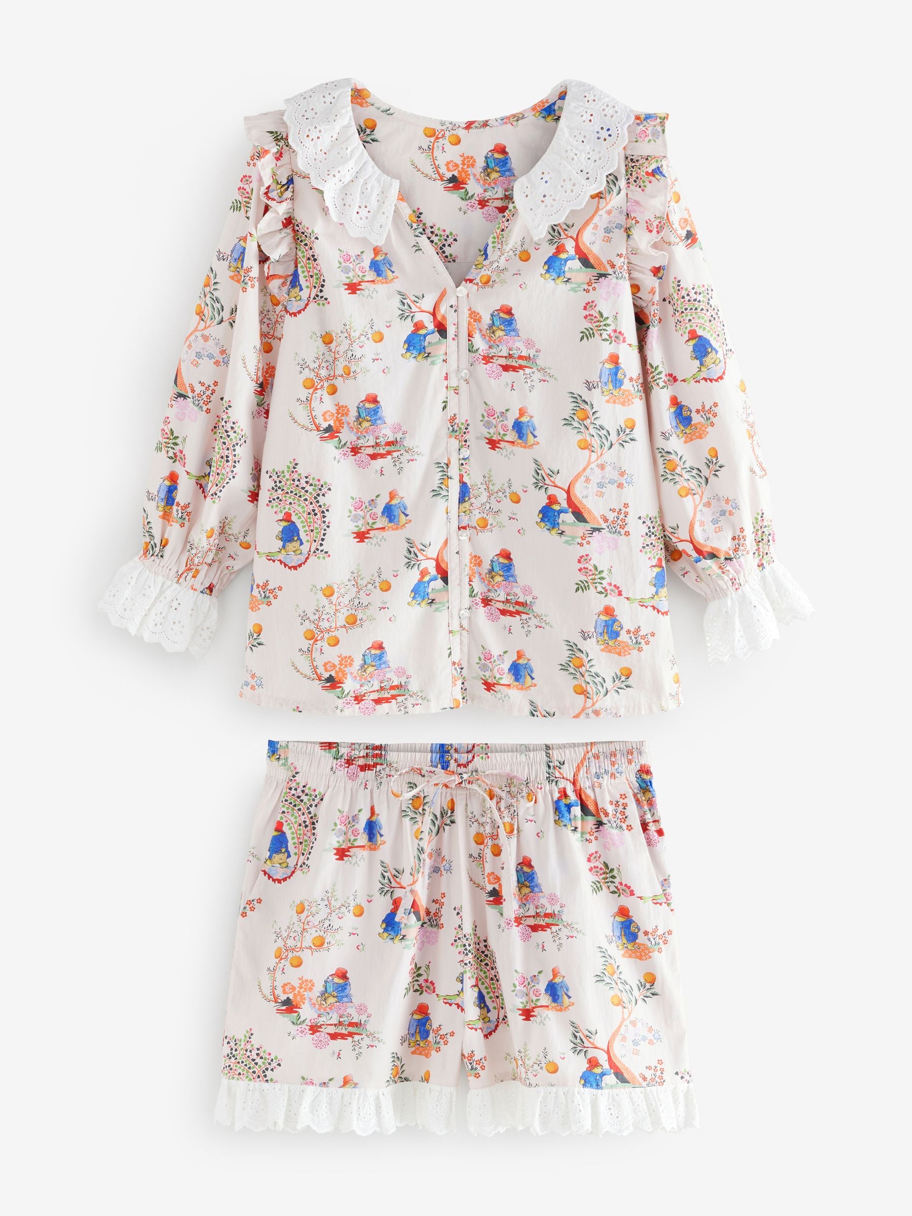 ♡レアCathKidston PaddingtonフリルショートセットパジャマM Buy Cath Kidston Pink Paddington Frill Short Set Pyjamas from Next USA